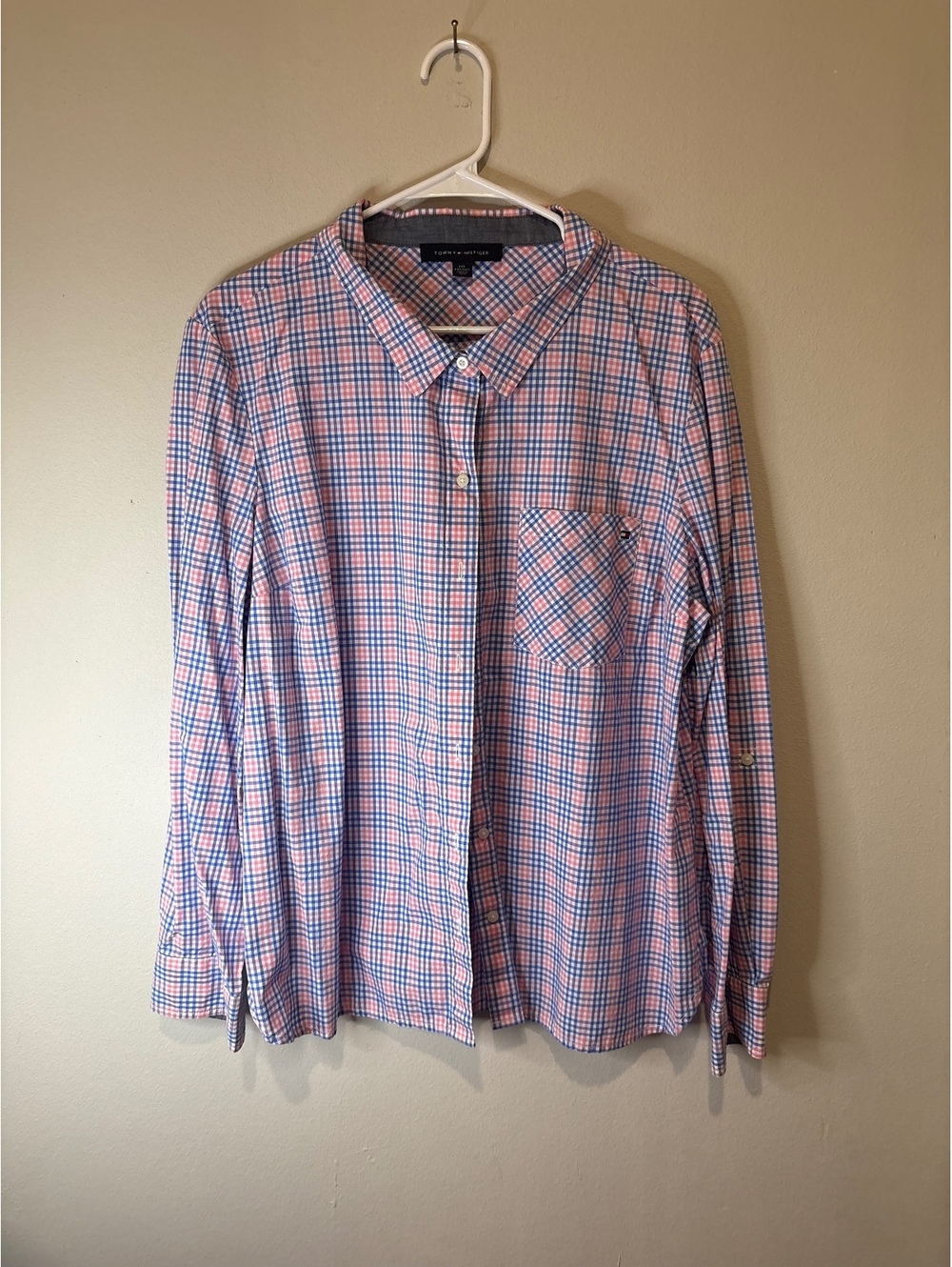 Tommy Hilfiger Men's XXL Button-Up Plaid Shirt